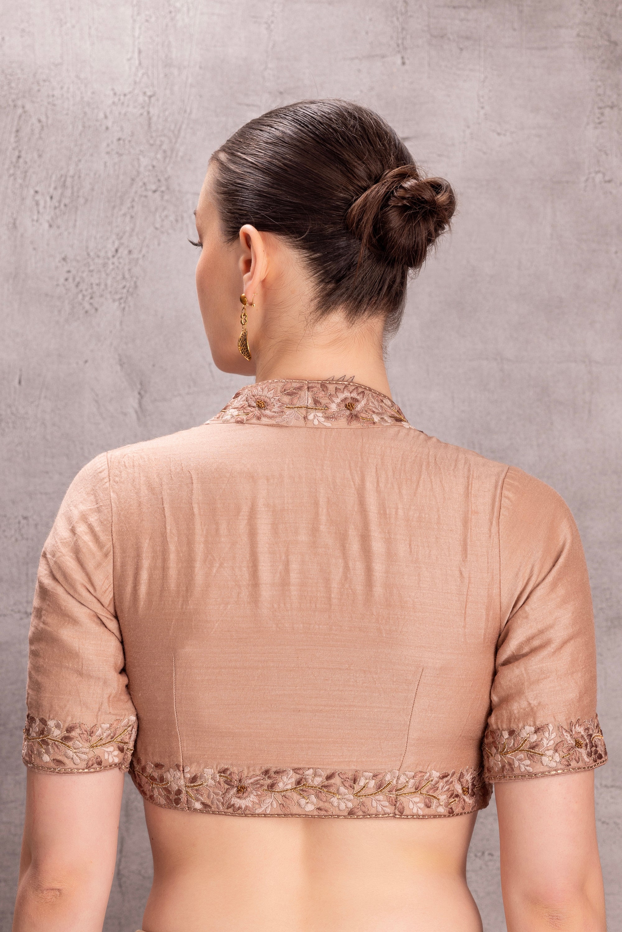 Rose Gold Silk Blouse (JB-046)