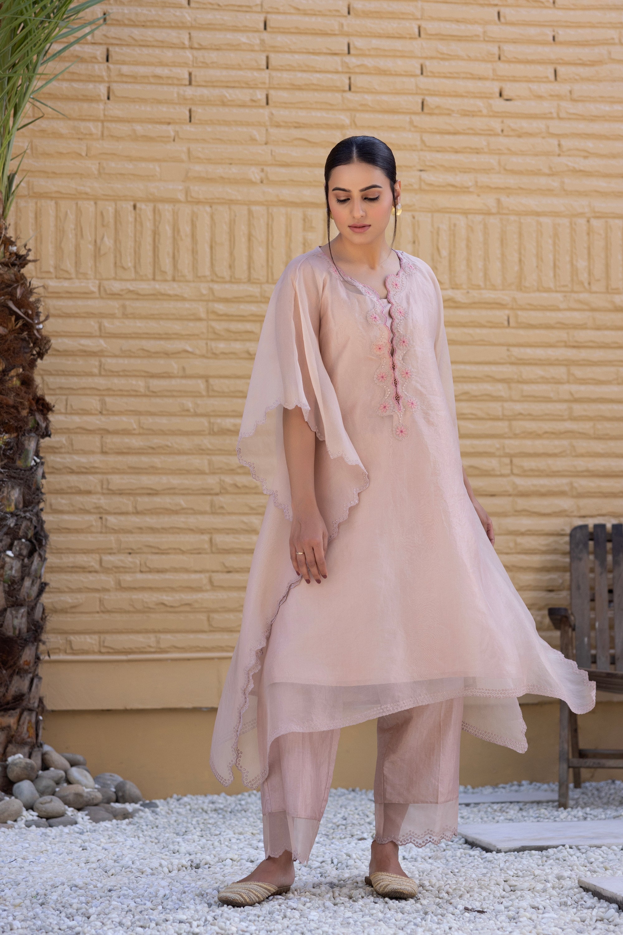 Peach Kaftan Set