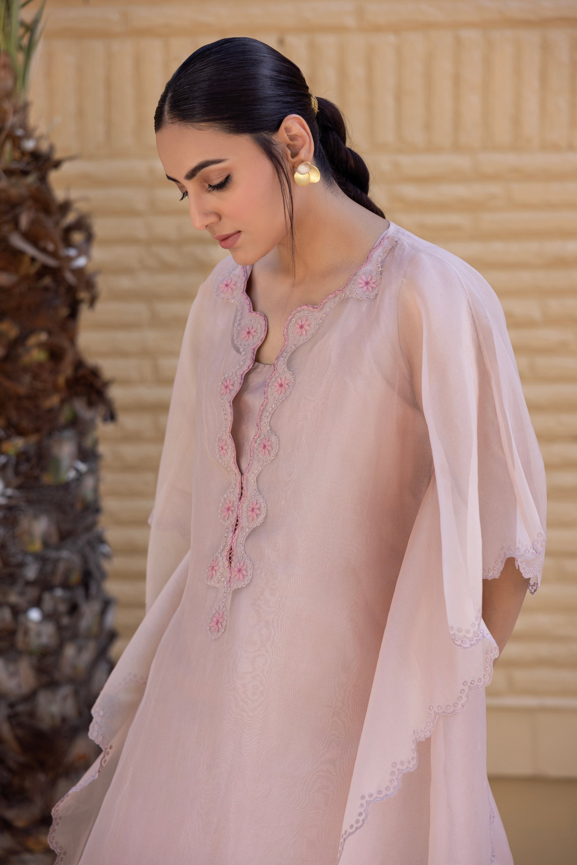 Peach Kaftan Set