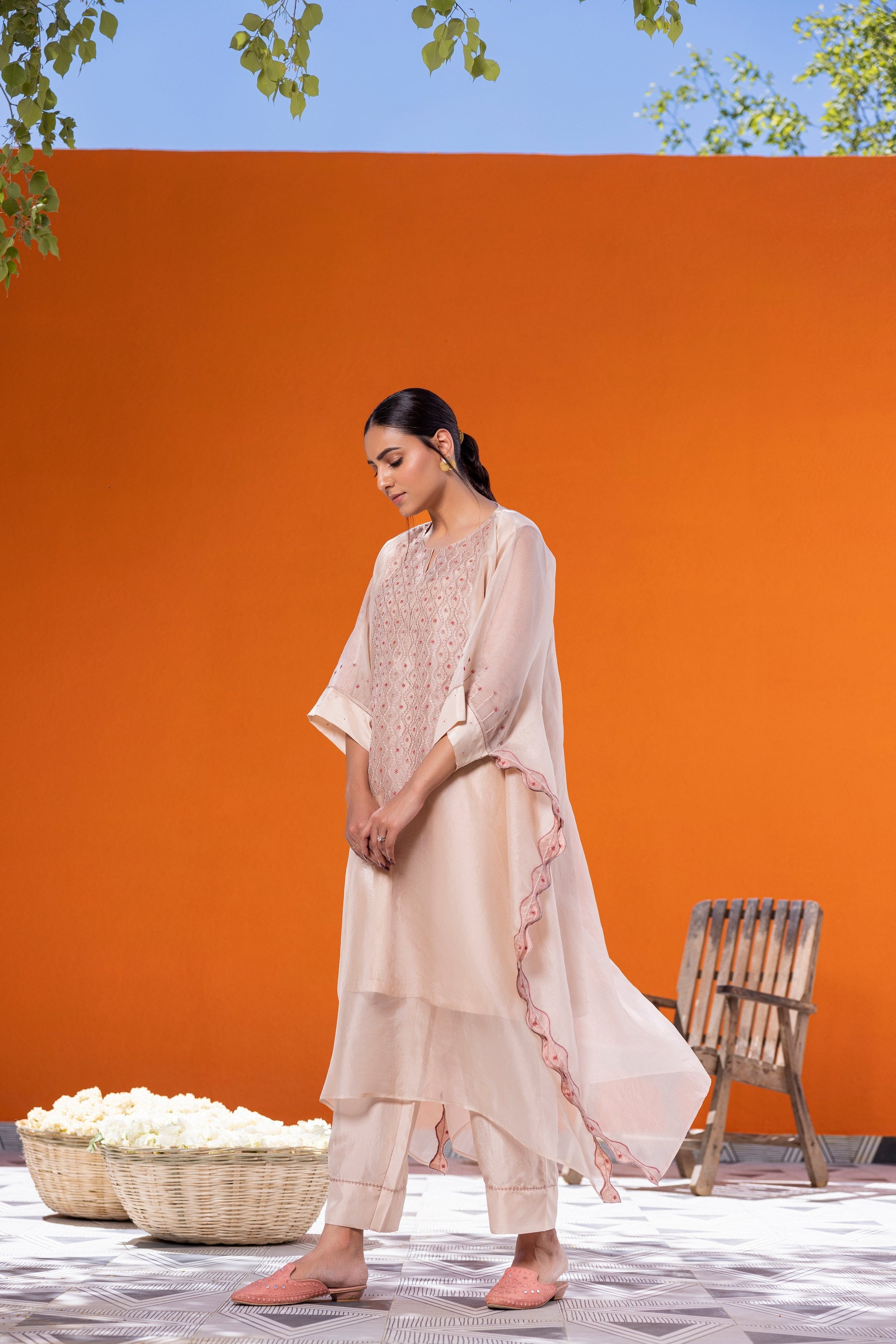 Rose Gold Kaftan Set