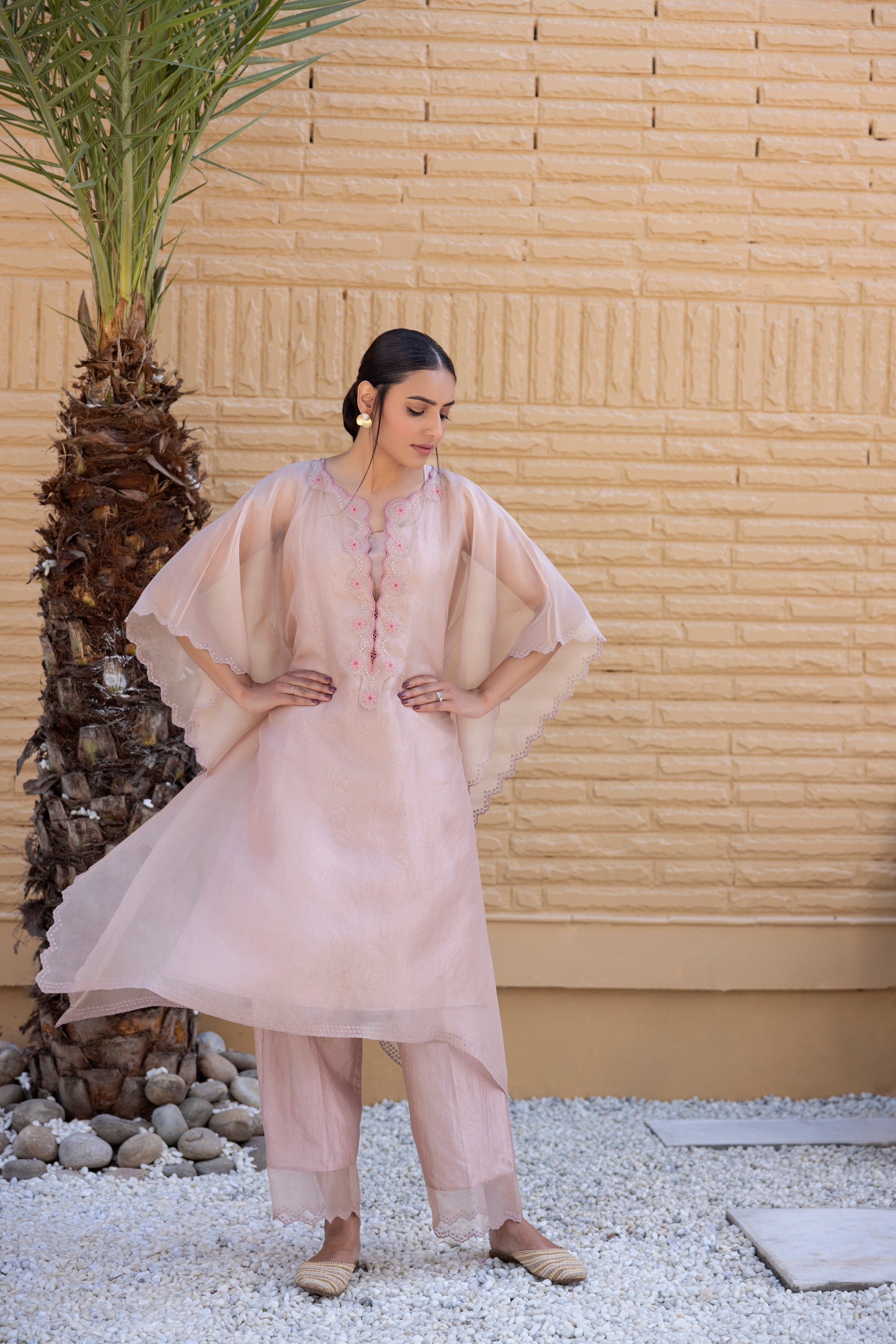 Peach Kaftan Set